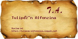 Tulipán Alfonzina névjegykártya